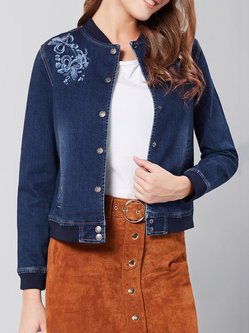 Light Blue Cropped Denim Jacket - Shop Online | StyleWe